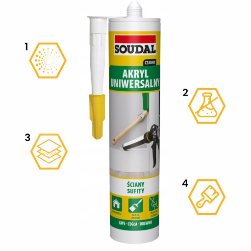 AKRYLÁTOVÝ UNIVERZÁLNY TEPEL BLACK SOUDAL 280ml