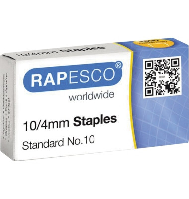 Kancelárske sponky Rapesco 10/4 mm