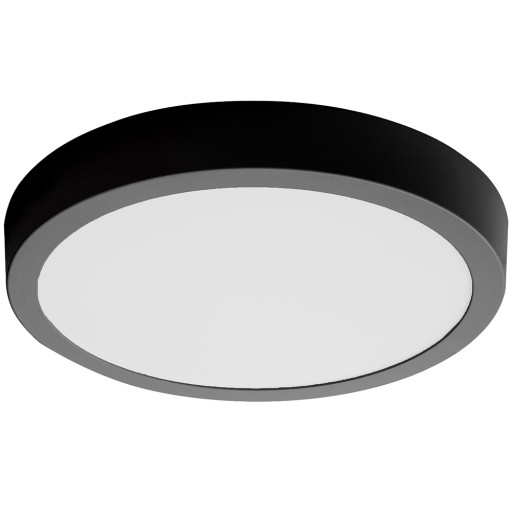 Prisadený LED stropný panel 18W CCD čierny SuperLED