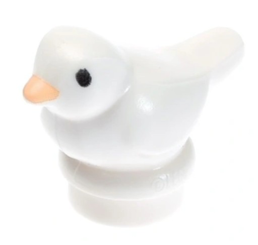 LEGO 41835pb01 BIRD SMALL biely NOVINKA (1g)