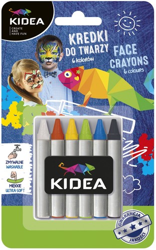 MAĽOVANIE NA TVÁR A TELO 6 FARIEB - KIDEA