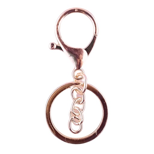 Karabína s príveskom na kľúče GOLD ROSE GOLD 30 mm 2375