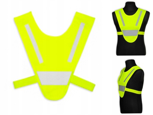 REFLEXNÁ VESTA PRE DETI 2-4 ROKY HLAVNÝ ÚVAH V MINI SVETLO ŽLTÝ