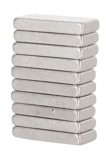 Neodymový tanierový magnet 10x4x1,5mm 10ks GEKO G02429