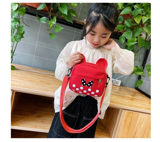 Taška Minnie Mouse pre dievčatá, ČERVENÁ