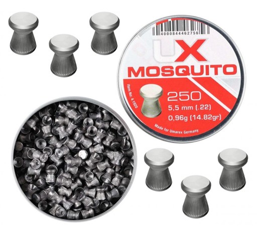 UMAREX DIABOLO Vrúbkovaný FLAT SHOT Mosquito rebrovaný 5,5mm 250 ks.