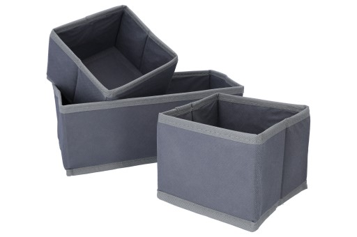 Organizér do zásuvky, ľanová vložka, 3 kusy