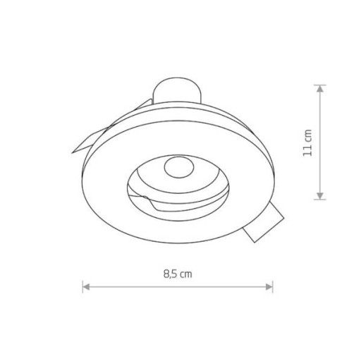 JULIET GU10 zápustné stropné svietidlo, priem. 8,5 cm | strieborná IP54