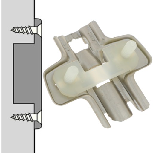 Nábytkový záves Hettich 105°, krížové vedenie s Ø5x12mm spojmi