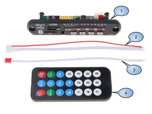 Audio Mp3 Bluetooth SD rádio Aux modul USB diaľkové ovládanie!