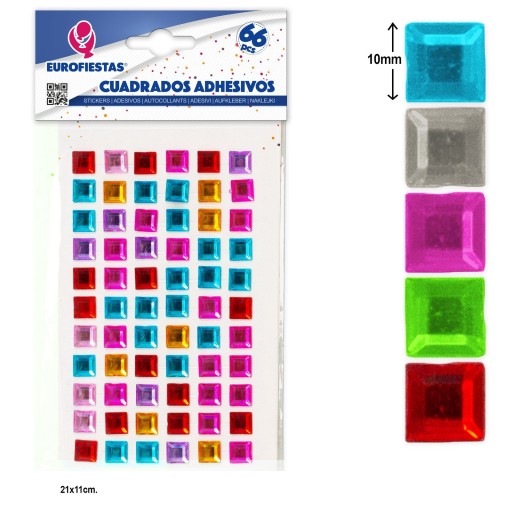 DIAMANTOVÉ NÁLEPKY kryštály DIY Štvorce 10mm