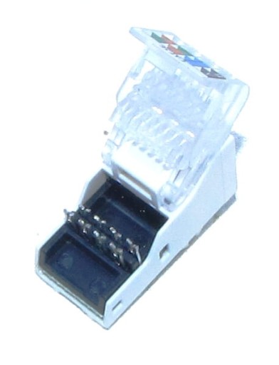 Samosvorný RJ45 keystone jack s krytom