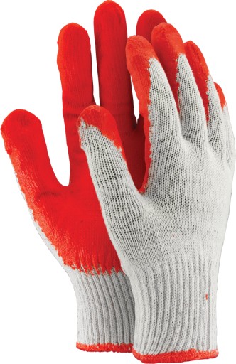 Sada červených latexových vamp pracovných rukavíc, veľkosť 9, 10 párov