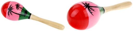 Veľký drevený detský hrkálka Maracas hudobný nástroj