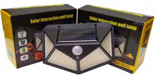 LED SOLAR LAMPA S POHYBOVÝM A SÚMRAKOVÝM SNÍMAČOM 100LED SOLÁRNY HALOGÉN