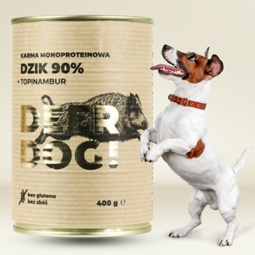 Deer Dog DIVIAC S topinamburom mokré krmivo pre psov, 400 G plechovka, 90% MÄSO