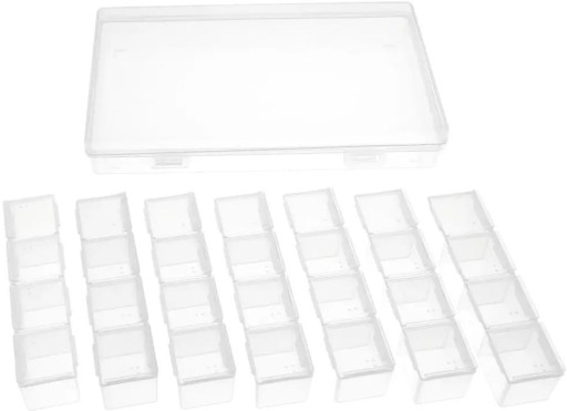 Organizér 17x11x2,7 cm, 28 priehradok, krabička na lieky OR30