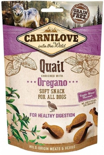 CARNILOVE SNACK ČERSTVÉ MÄKKÉ PREPELICE + OREGANO POMÔCKA PRE PSY PREPELICE 200g