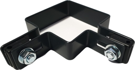Rohová príchytka antracitová na stĺpik 80x80 plotový panel fi 4 mm antracit