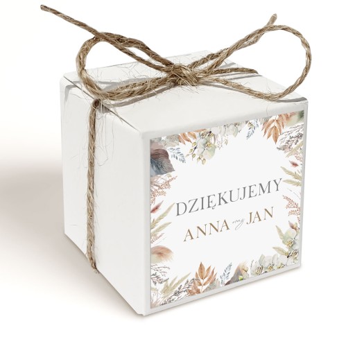 Ďakujem box Wedding 2 PERS fondán. VZORKY