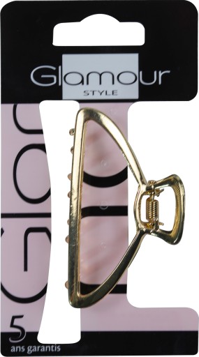 Zlatá kovová spona do vlasov v tvare stuhy GLAMOUR