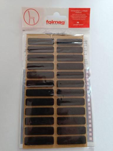 Plsť pod nábytok, stoly, stoličky, šatníková podložka, biela, 10x40, nový tvar