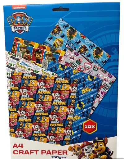 Paw Patrol art set dekoračný papier A4 10 ks