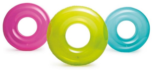 PLAVKOVÉ KOLIESKO TRANSPARENTNÉ INTEX 76 CM 2 FARBY 59260