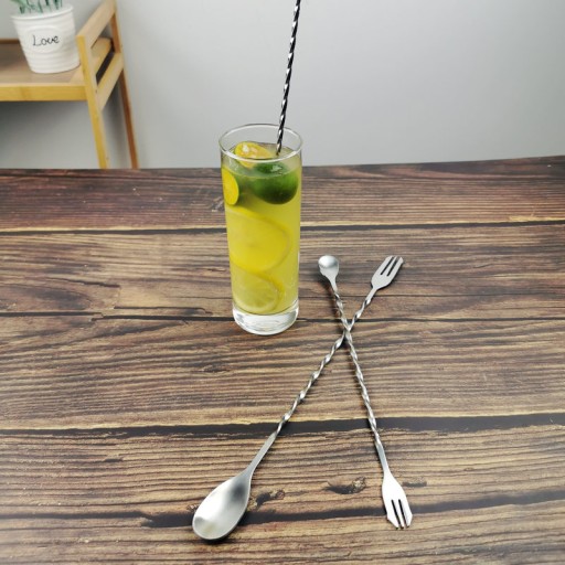 Nerezové miešadlo na bubble tea, 32 cm