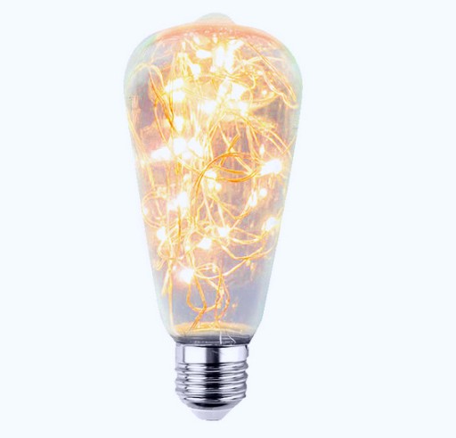 FUTURA ST64 E27 Žltá dekoratívna LED žiarovka