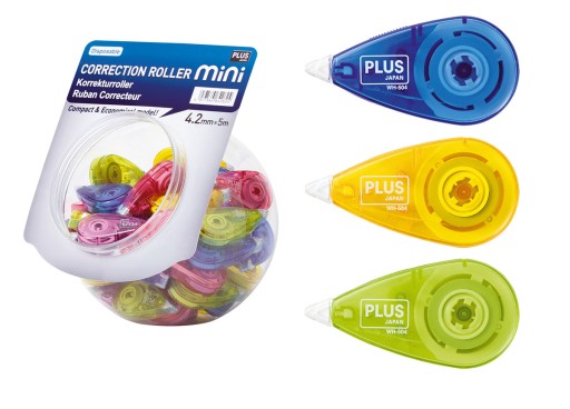 Korekčná páska PLUS WH504 4,2 mm x 5 m guma na myš mix farieb