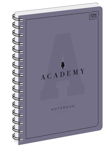 Kruhový zošit A5, 100 listov, mriežka, 90g ACADEMY