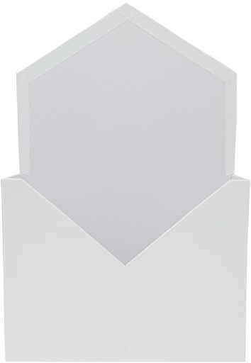 Kvetinový box na kvety, obálkový box FLOWERBOX W-1, biely