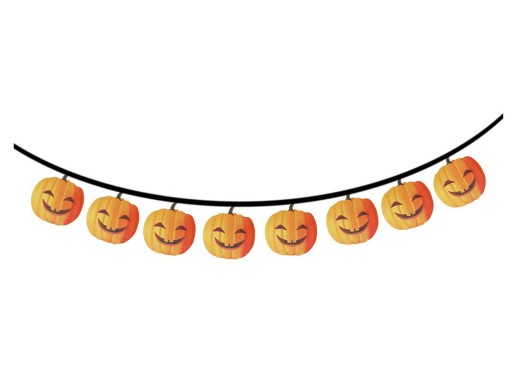 TEKVICOVÁ GARLANDA HALLOWEEN TEKVICA 300 CM