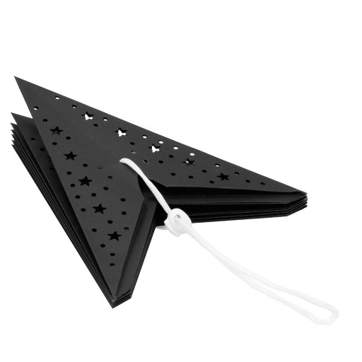 VIANOČNÁ VITRÁŽ VIANOČNÁ PAPIEROVÁ HVIEZDA ČIERNA 3D 50cm