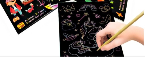 KREATÍVNE škrabadlá pre deti RAINBOW MERMAID 9 KS FANDY