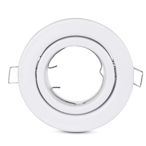V-TAC GU10 Očko okrúhle pohyblivé biele VT-7227RD-WH