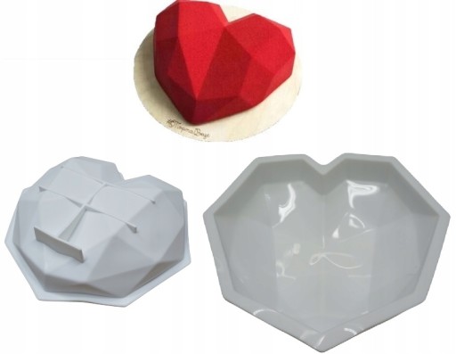 SILIKÓNOVÁ FORMA, 3D SRDCE, VEĽKÁ NA PEČENIE TORT
