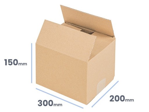 KARTÓNOVÁ škatuľka Zásielková skrinka B 300x200x150 - 20 ks.