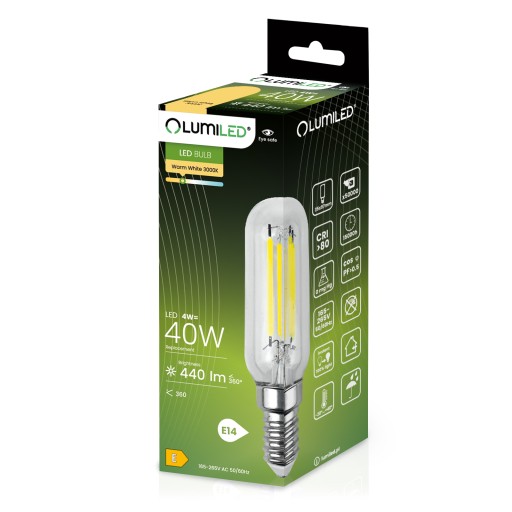 E14 T25 LED žiarovka DIAGNOSTIKA 4W = 40W 3000K Teplá DEKORATÍVNA VLÁKNA