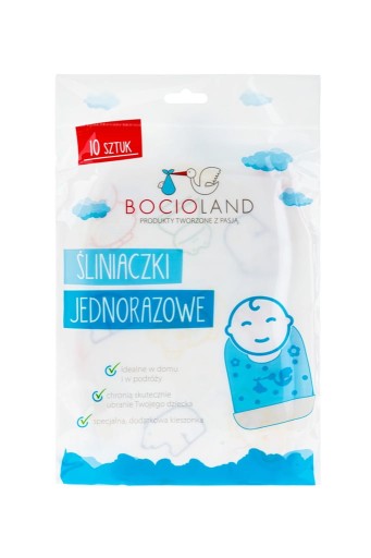 Bocioland Jednorazové podbradníky s vreckom 10 ks