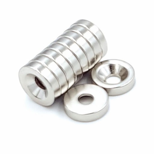 NEODYMOVÝ MAGNET S OTVOROM NA SKRUTKU 12x3mm okrúhly, cylindrický, HUNTER 10KS