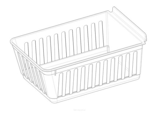 SLATWALL CRATE DLHÝ PANELOVÝ KONTAJNER b1