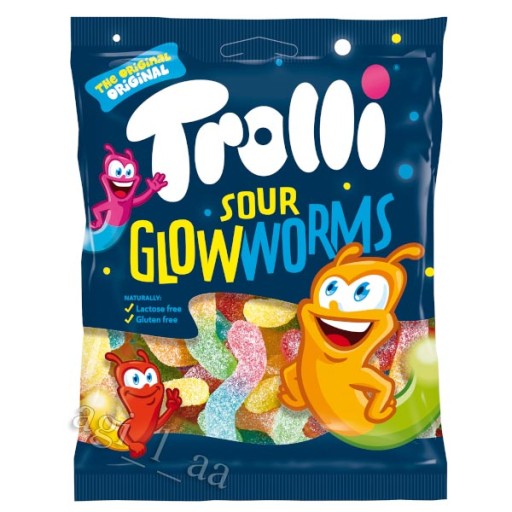 TROLLI ŽELÉ KYSLENÉ ČERVY 100g ZA SKVELÚ CENU!!!