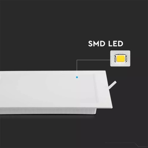 V-TAC LED panelové vstavané prémiové stropné svietidlo 18W štvorcové 220x220 VT-61018 4