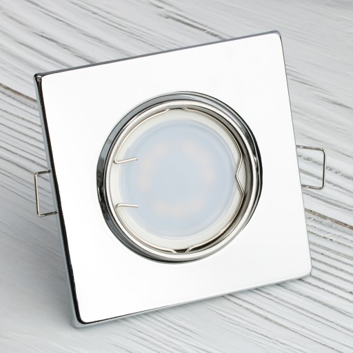 POHYBLIVÉ Stropné svietidlo OPIN POLUX KWADRAT STEEL CHROME POINT