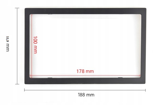 2 DIN RÁM PRE RÁDIO UNIVERZÁLNE 7 PALCE 178x102MM