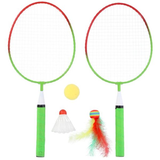 BADMINTONOVÝ SET 2 RAKETY + Okenice + loptičky JUNIOR NILS NRZ051 OCEL