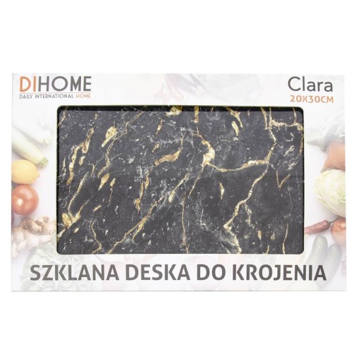Sklenená doska na krájanie 20x30cm CLARA 4mm čierna