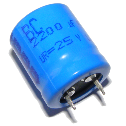 Elektrolytový kondenzátor 2200uF 25V zaklapávací BC x2